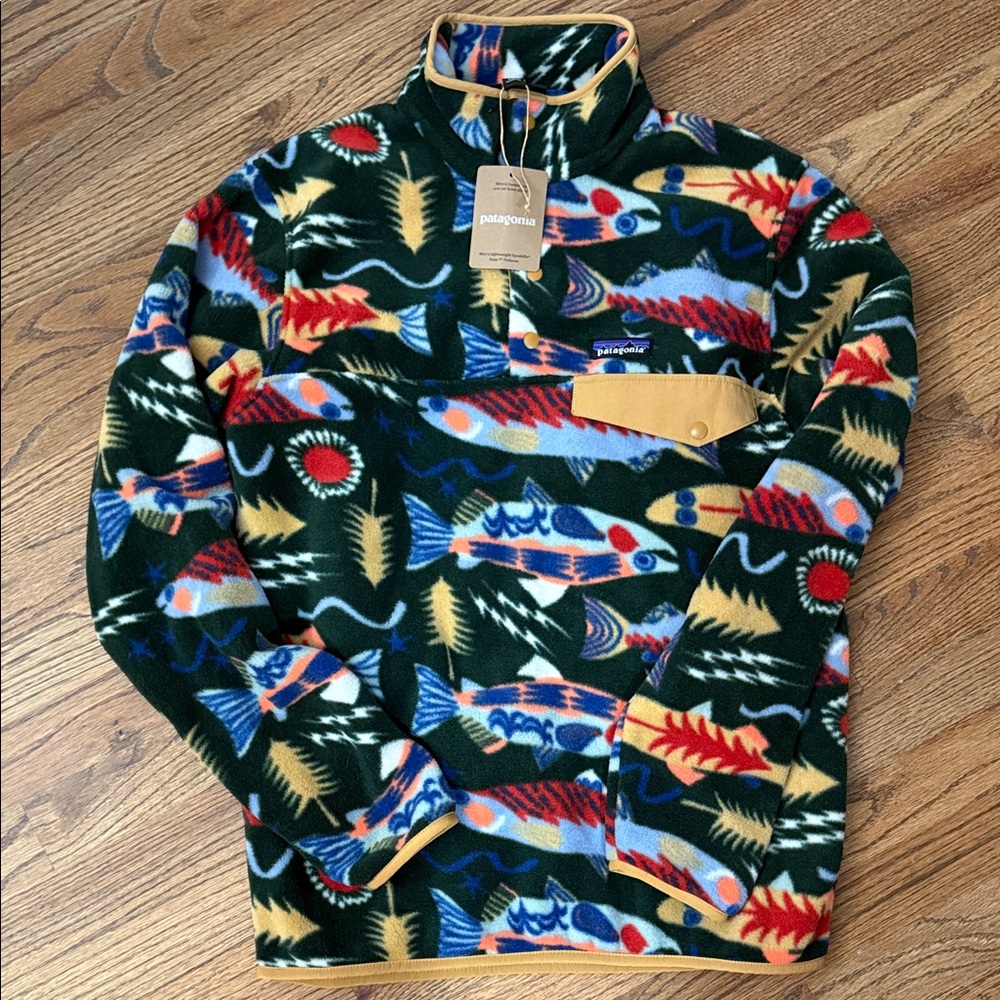 Patagonia synchilla salmon energy old growth green size small NWT